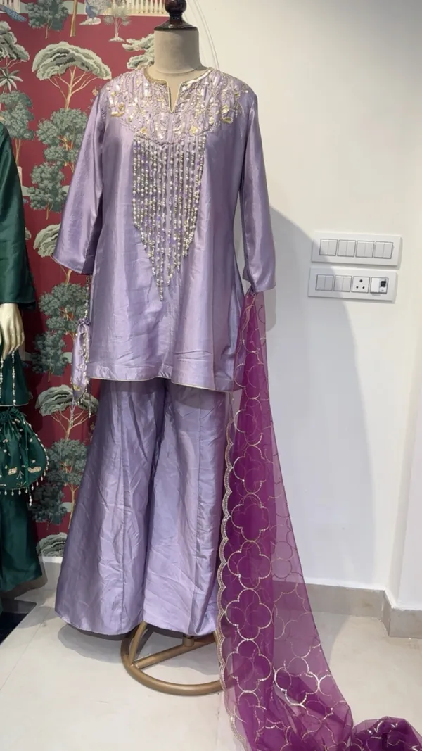 Lavender_Silk_Embellished_Kurta_Sharara_Set_For_Women