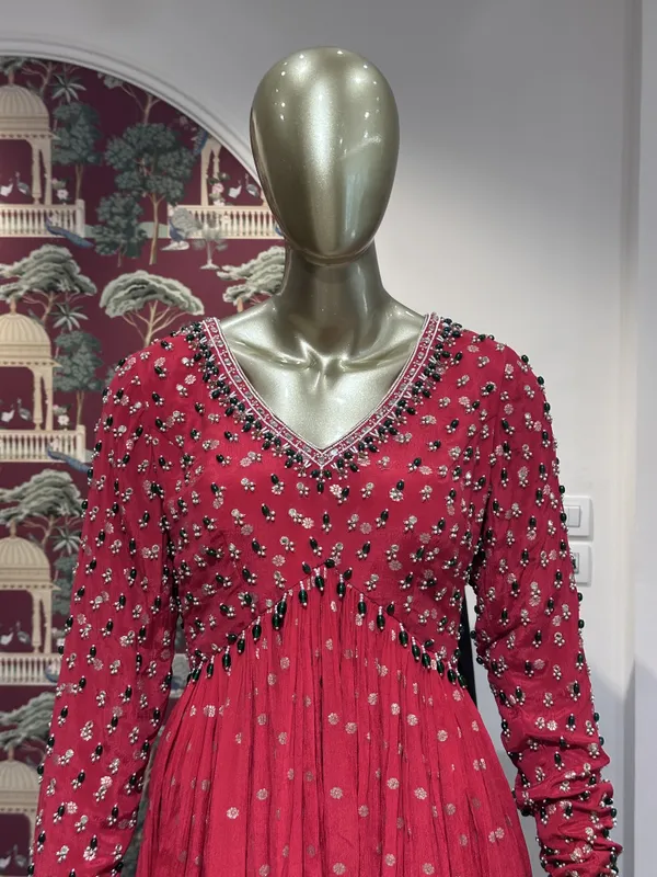 Pink_Georgette_Embellished_Sharara_Suit_Set_For_Women