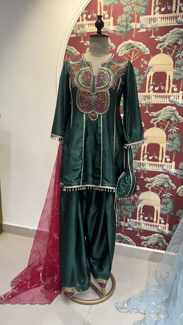 Green_Silk_Embroidered_Anarkali_Suit_Set_For_Women