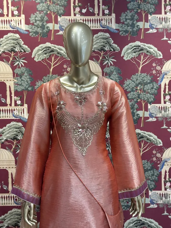 Pink_Tissue_Embellished_Kurta_Set_For_Women