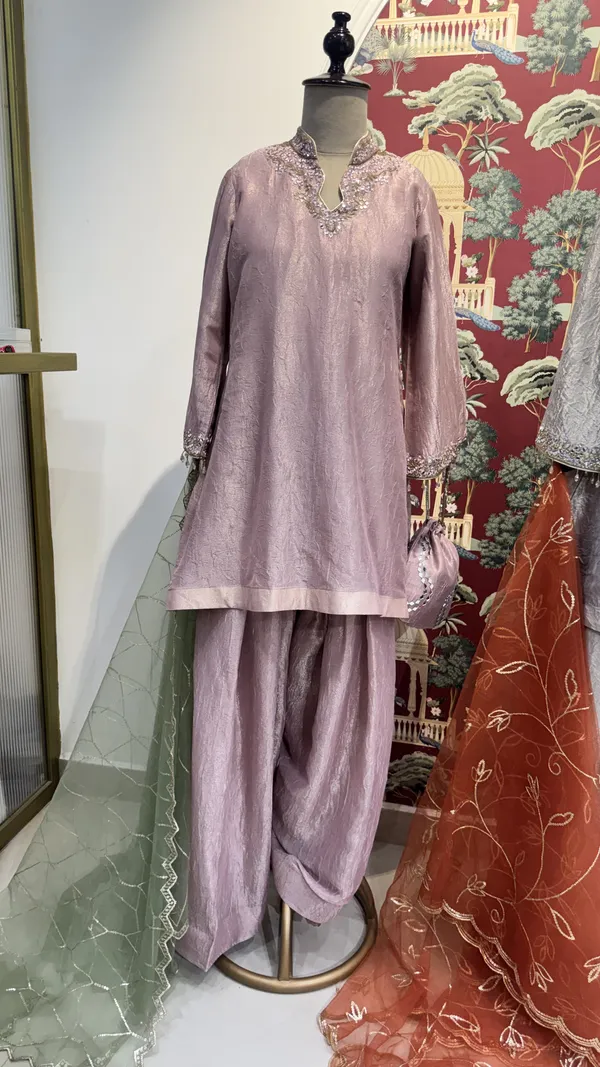 Pink_Crushed_Tissue_Straight_Kurta_Suit_Set_For_Women