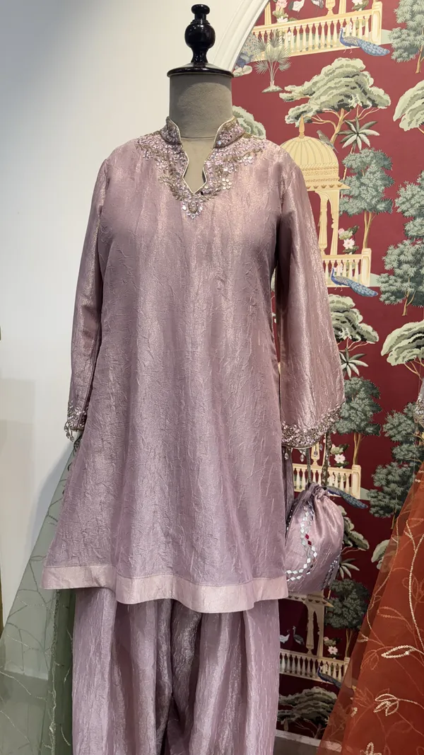Pink_Crushed_Tissue_Straight_Kurta_Suit_Set_For_Women
