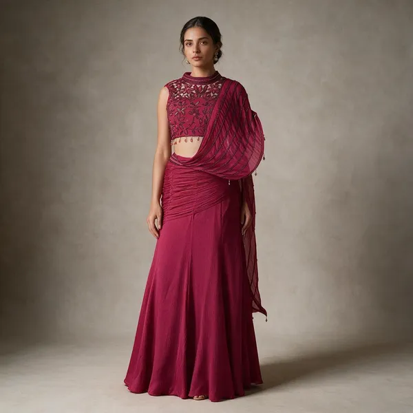 Pink_Chinon_Embroidered_Lehenga_Choli_Set_For_Women