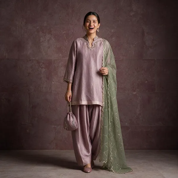 Pink_Crushed_Tissue_Straight_Kurta_Suit_Set_For_Women
