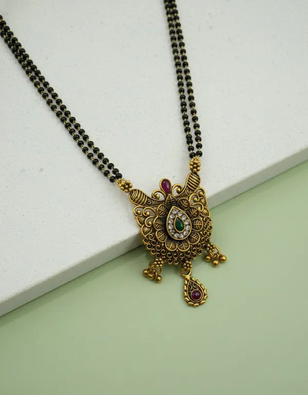 Black_Beaded_Antique_Gold_Mangalsutra_Necklace_for_Women