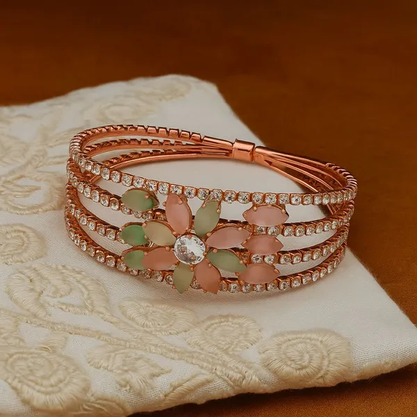 Rose_Gold_Rhinestone_Floral_Bracelet_for_Women
