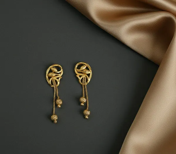 Gold_Tone_Chain_Drop_Earrings_for_Women