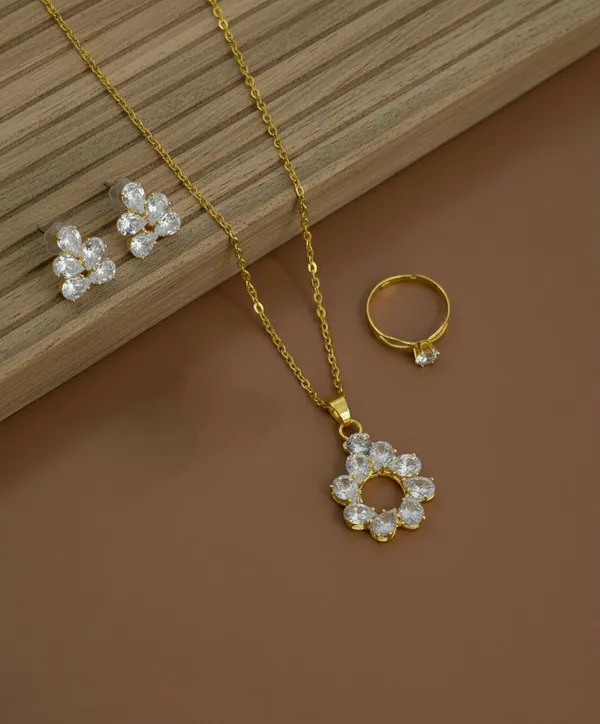 Gold-Tone_Crystal_Floral_Jewellery_Set_for_Women