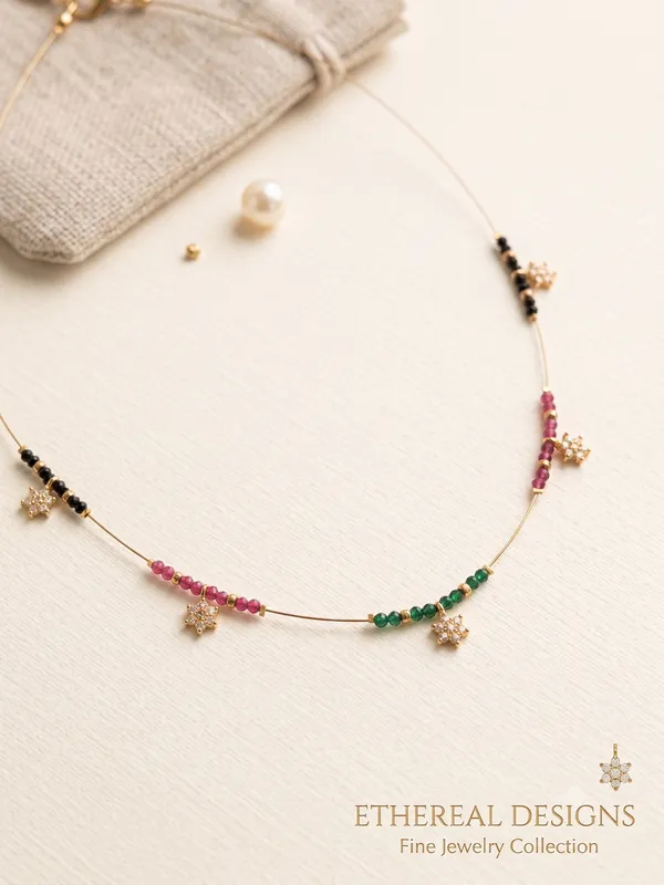 Multicolour_Beaded_Floral_Pendant_Necklace_for_Women