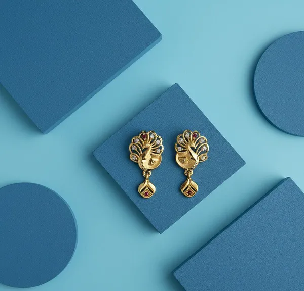 Gold_Tone_Peacock_Drop_Earrings_for_Women