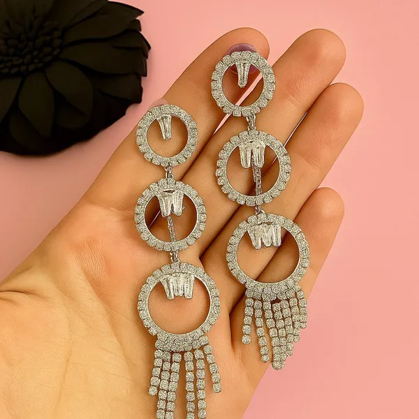 Silver-Tone_Circular_Tassel_Drop_Earrings_for_Women
