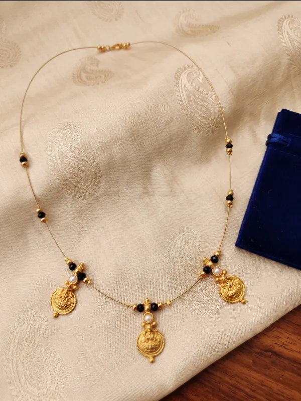Gold_Tone_Beaded_Lakshmi_Pendant_Necklace_for_Women