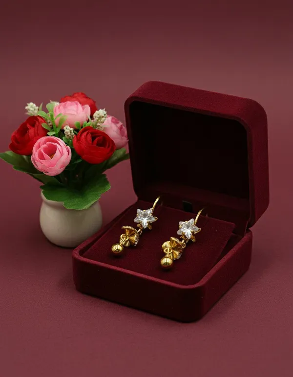 Gold_Tone_Star_Drop_Earrings_for_Women