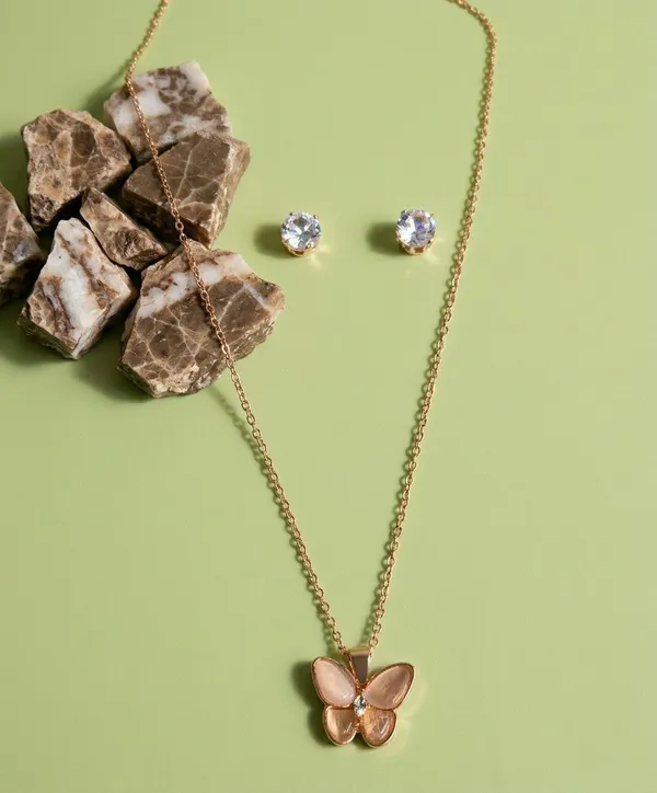 Rose_Gold_Butterfly_Necklace_And_Earrings_Set_for_Women