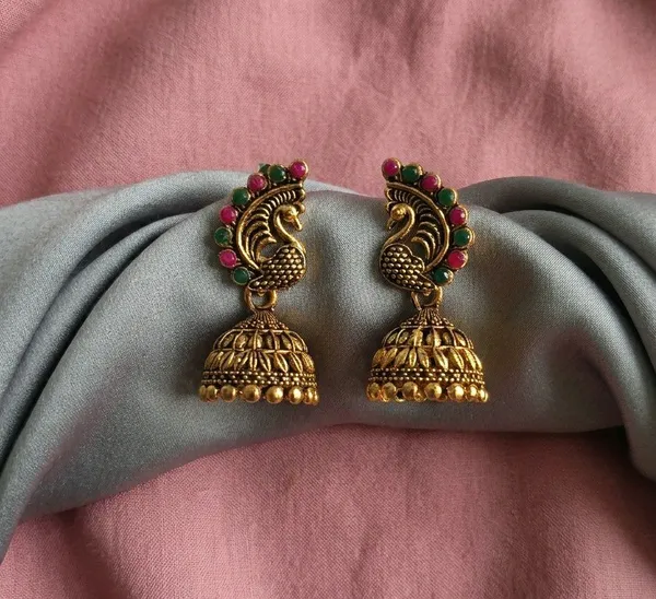 Gold_Tone_Peacock_Jhumka_Earrings_for_Women