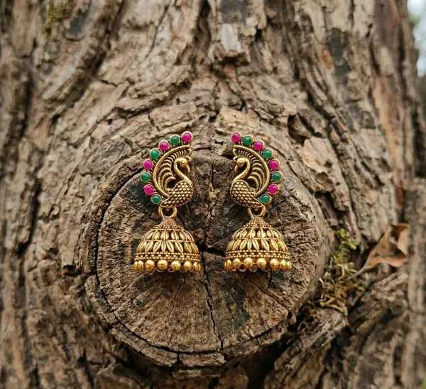 Gold_Tone_Peacock_Jhumka_Earrings_for_Women