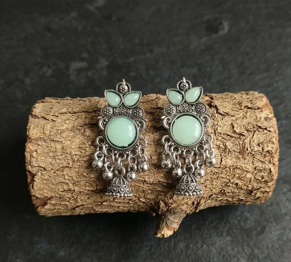 Green_Oxidized_Silver_Jhumka_Earrings_for_Women