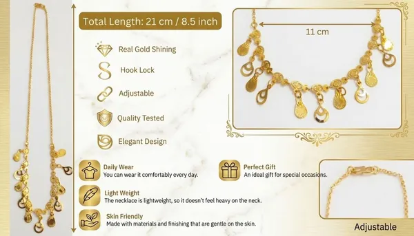 Gold-Tone_Adjustable_Charm_Necklace_For_Women