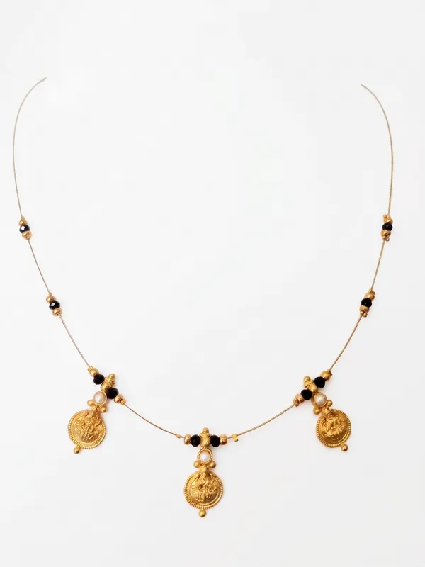 Gold_Tone_Beaded_Lakshmi_Pendant_Necklace_for_Women