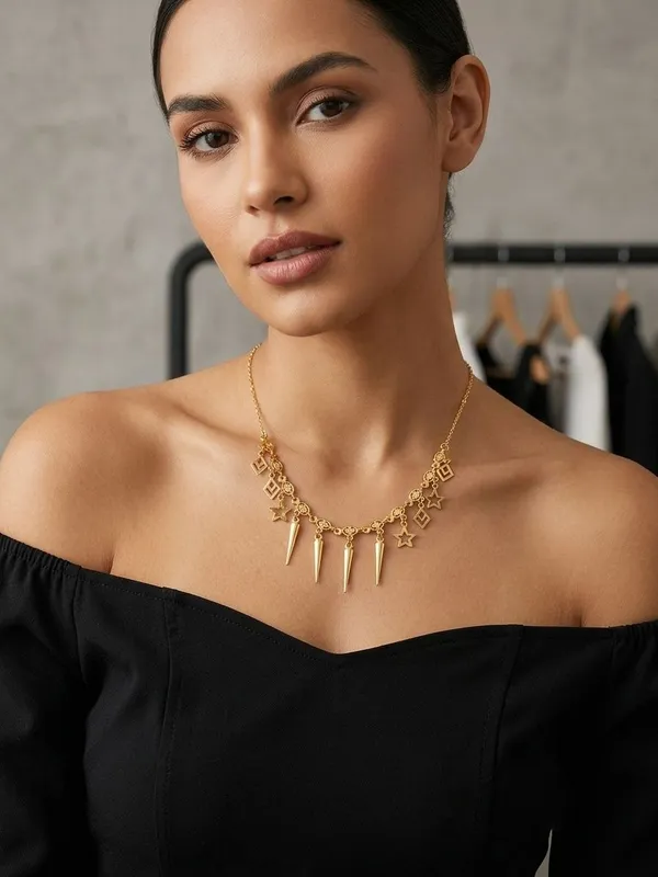 Gold_Tone_Charm_Necklace_for_Women