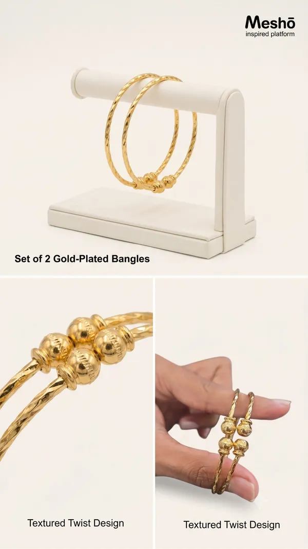 Gold-Plated_Textured_Twist_Bangles_for_Women