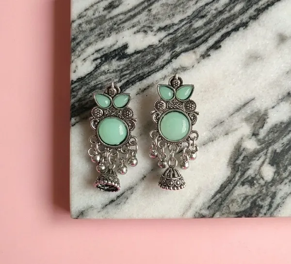 Green_Oxidized_Silver_Jhumka_Earrings_for_Women