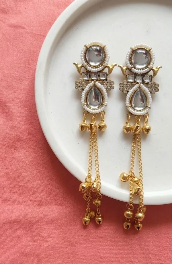 Gold-Toned_Embellished_Dangle_Earrings_for_Women
