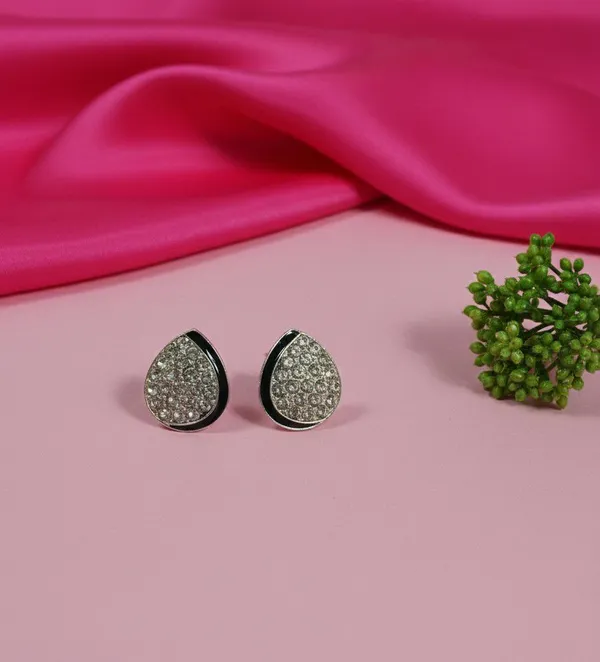Silver-Tone_Teardrop_Crystal_Stud_Earrings_for_Women