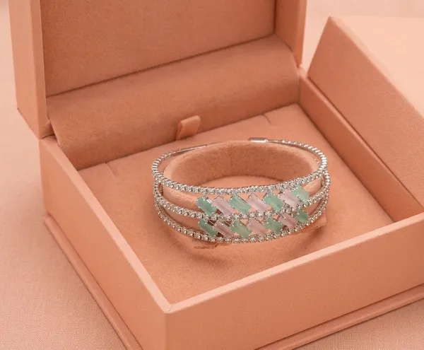 Silver-Tone_Stone_Embellished_Cuff_Bracelet_for_Women