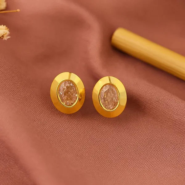 Gold_Tone_Round_Stud_Earrings_for_Women