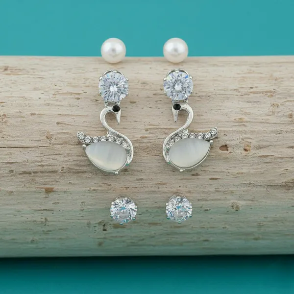 Silver_Tone_Swan_Drop_Earrings_for_Women