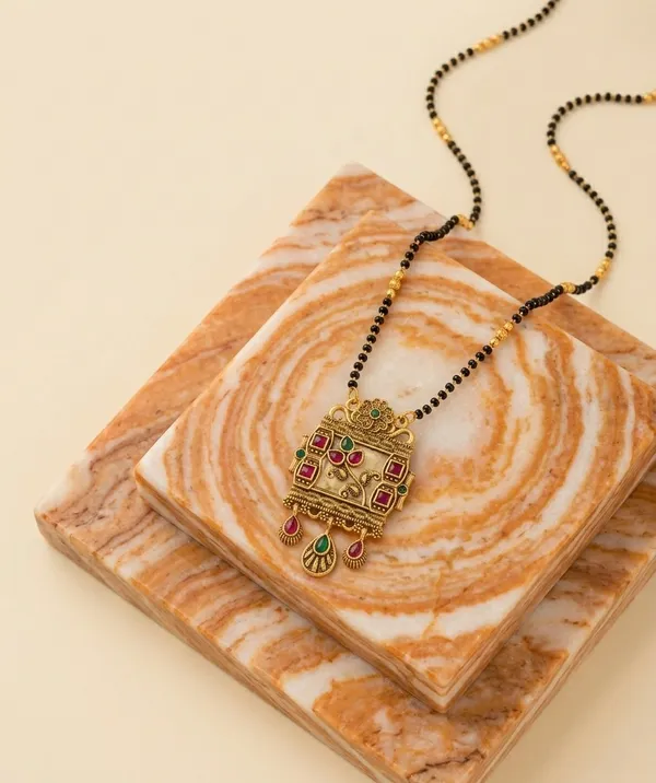 Gold_Tone_Black_Beaded_Pendant_Mangalsutra_Necklace