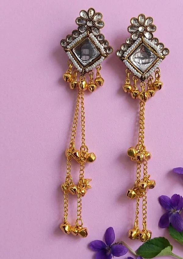 Gold_Tone_Mirror_Work_Long_Dangle_Earrings_for_Women
