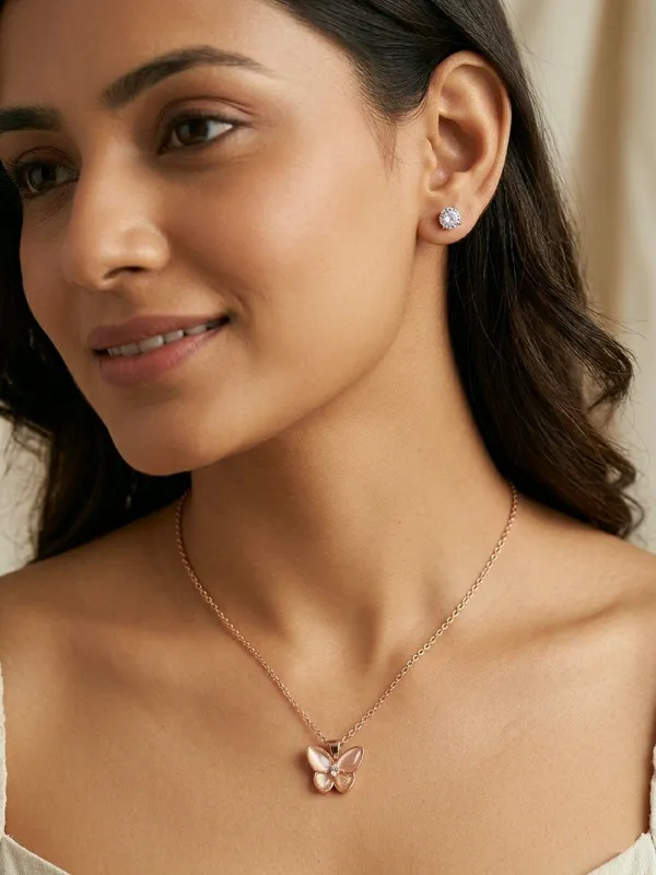 Rose_Gold_Butterfly_Necklace_And_Earrings_Set_for_Women