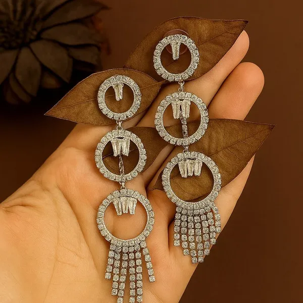Silver-Tone_Circular_Tassel_Drop_Earrings_for_Women