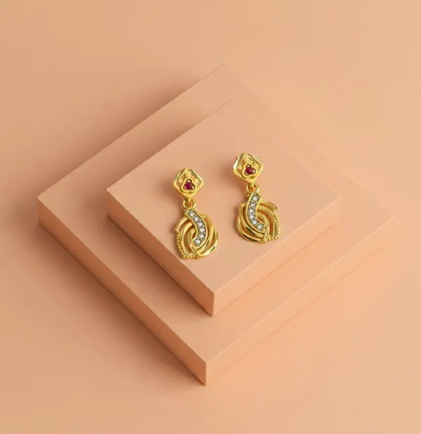 Gold_Tone_Stone_Studded_Drop_Earrings_For_Women