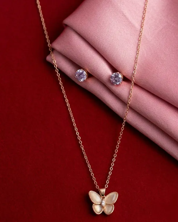 Rose_Gold_Butterfly_Necklace_And_Earrings_Set_for_Women