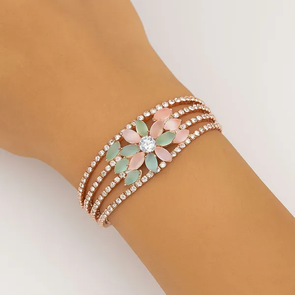 Rose_Gold_Rhinestone_Floral_Bracelet_for_Women