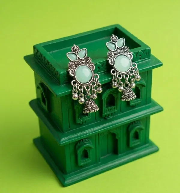 Green_Oxidized_Silver_Jhumka_Earrings_for_Women