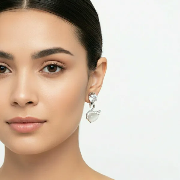 Silver_Tone_Swan_Drop_Earrings_for_Women