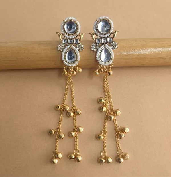 Gold-Toned_Embellished_Dangle_Earrings_for_Women
