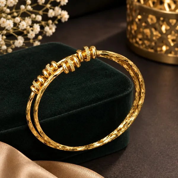 Gold_Tone_Textured_Beaded_Bangles_For_Women