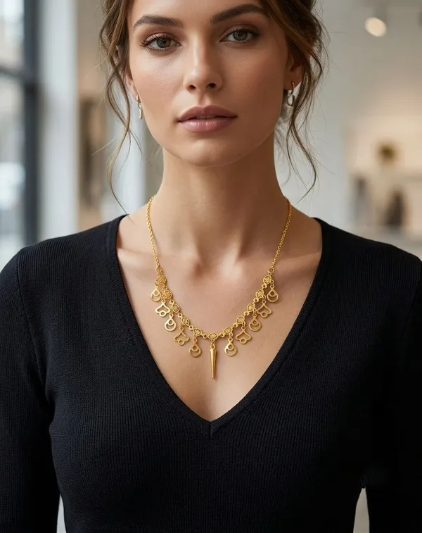 Gold_Tone_Charm_Collar_Necklace_for_Women