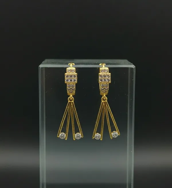 Gold_Tone_Stone_Embellished_Drop_Earrings_for_Women