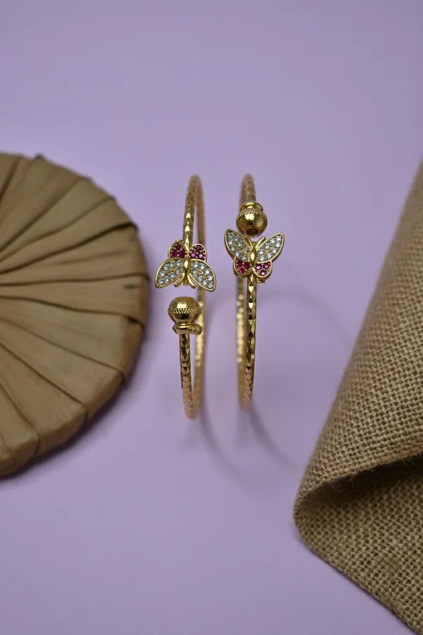 Gold_Tone_Butterfly_Studded_Bangles_for_Women