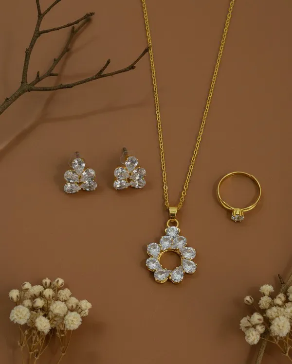 Gold-Tone_Crystal_Floral_Jewellery_Set_for_Women