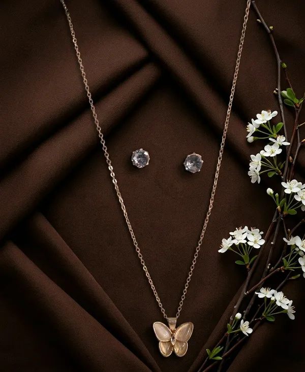 Rose_Gold_Butterfly_Necklace_And_Earrings_Set_for_Women