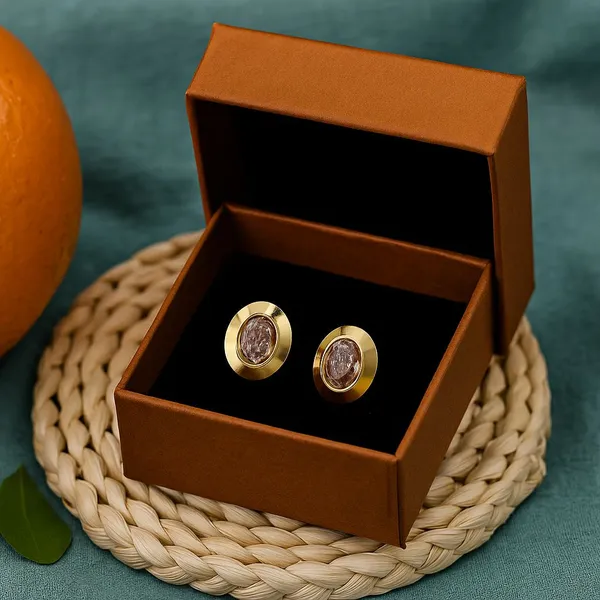 Gold_Tone_Round_Stud_Earrings_for_Women