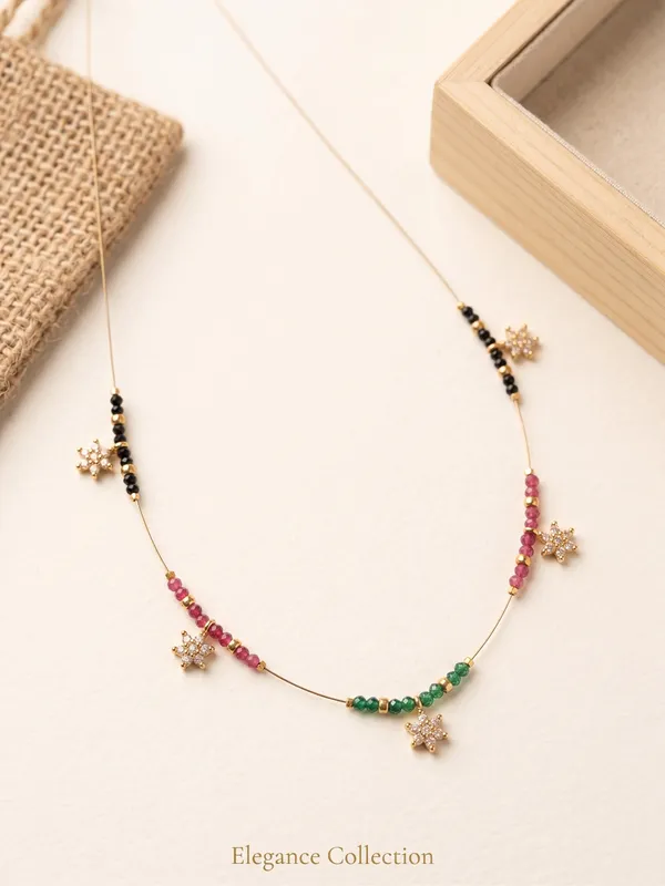 Multicolour_Beaded_Floral_Pendant_Necklace_for_Women