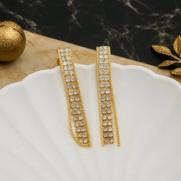 Gold_Tone_Crystal_Studded_Long_Earrings_for_Women